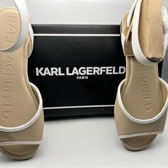 Karl Lagerfeld Beige and White Sandals - Picture 6 of 6